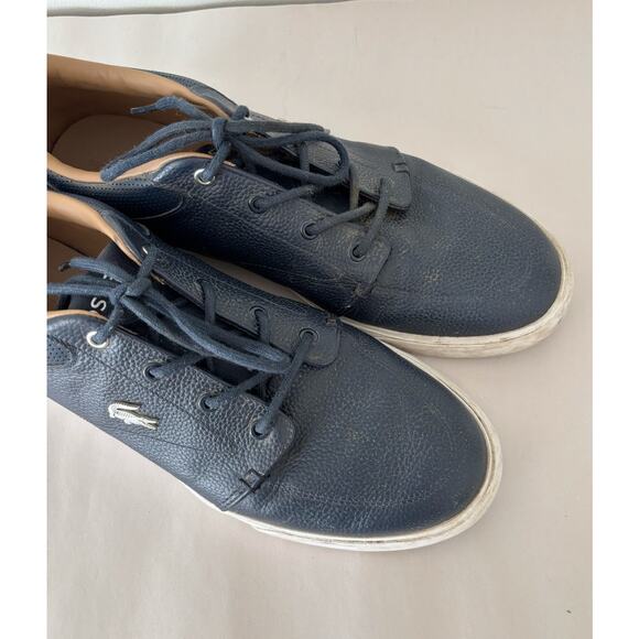 Navy Blue Men's Lacoste Bayliss Leather Sneakers 10.5 - Picture 3 of 7